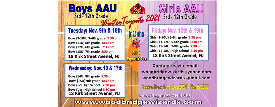TRAVEL AAU  Tryouts (Winter, Spring, Summer, Fall) Nov. 15 - March 15th